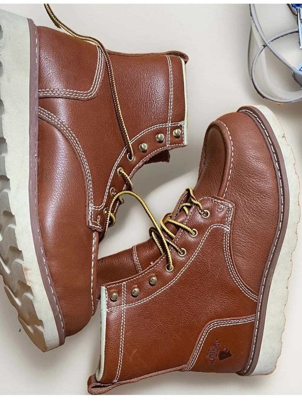 Herman Survivor Oakridge Steel Toe Wedge Leather Boots Men's Size 13